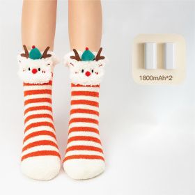 Heated socks for men and women, 3600mAh Rechargeable heated socks with 3 heating settings Set, electric heating socks to warm feet, warm socks (socks: RED)